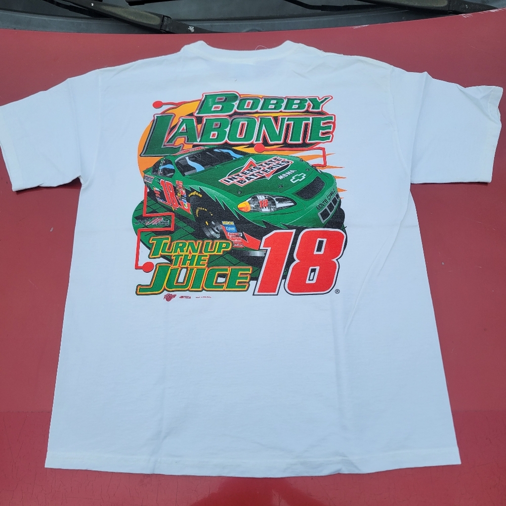 Vintage Bobby Labonte Tee Mens L Chase Authentic Interstate Batteries Nascar